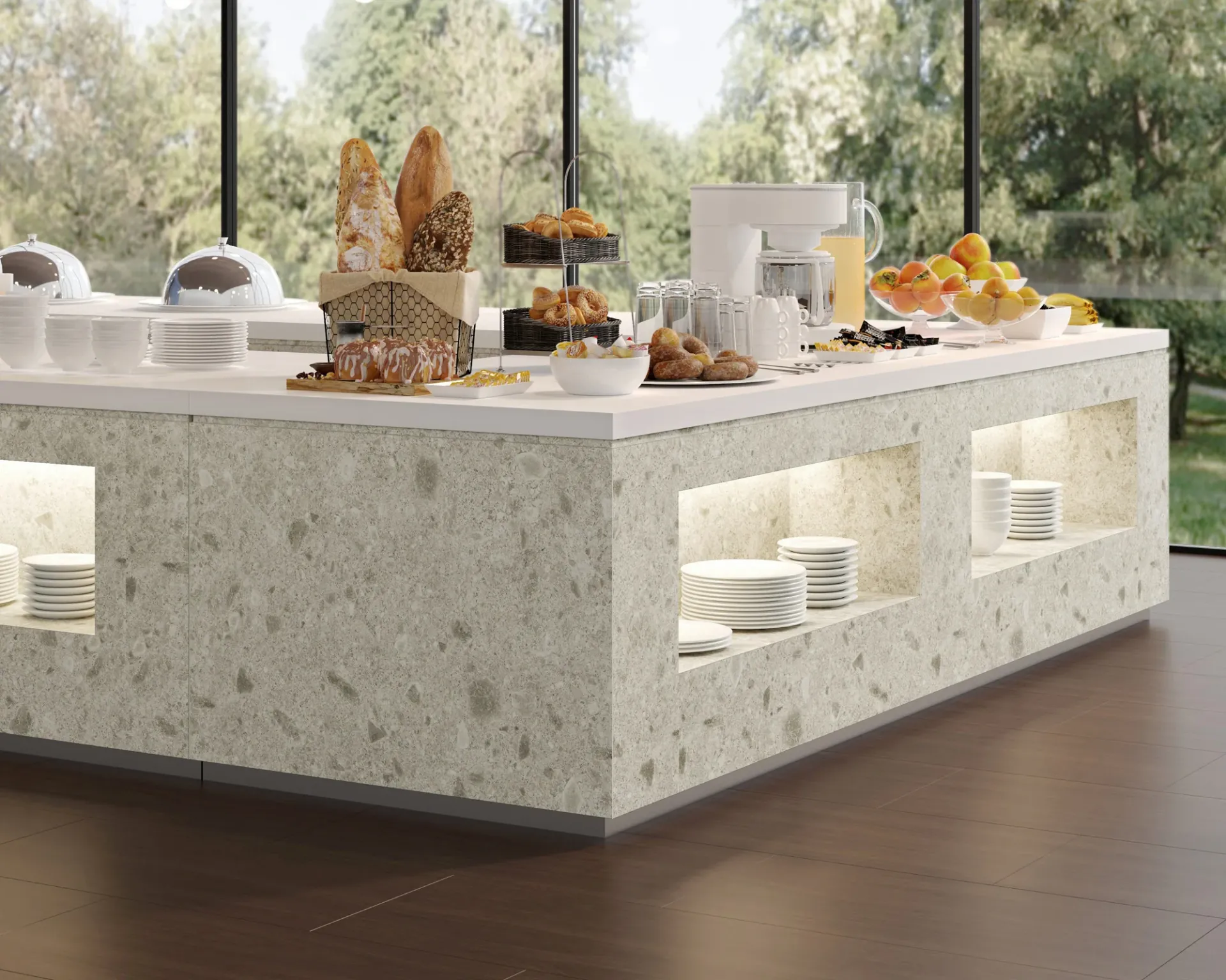 天使白灰水磨石 進階款